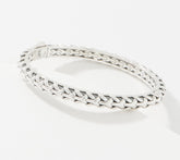 JAI Sterling Silver Crane Signature Texture Bangle, 6-1/4"